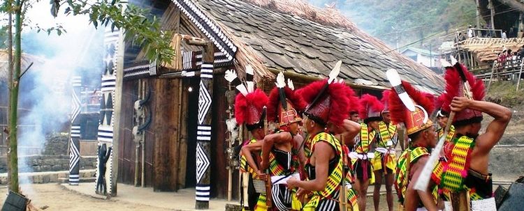 Volkstanz Pochury Stamm Hornbill Fest Nagaland Kohima