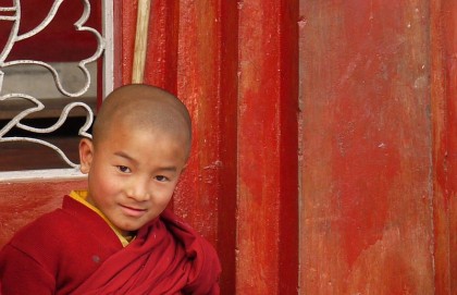 A monk in Sikkim