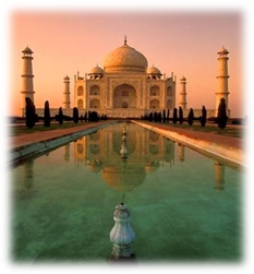 Taj-Mahal at sunset , India calling