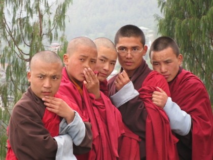 Monks in Bhutan